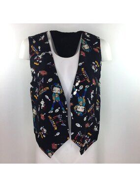 Handmade Womens Betty Boop Bowling Black Vest